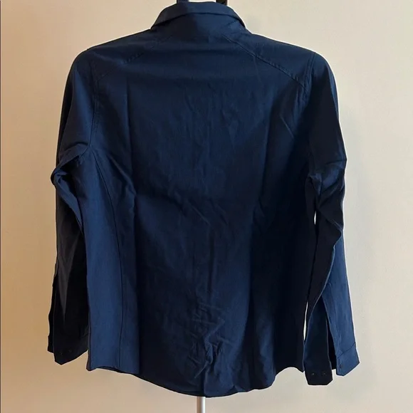 Navy Blue Women's Blouse - Picture 4 of 5